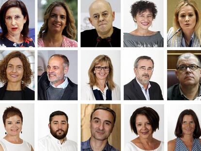 Els 15 diputats del PSOE que van votar no.