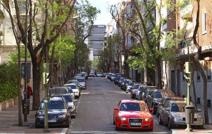 La calle de Zurbano, en el madrileño barrio de Chamberí.