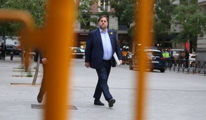 Llegada de Oriol Junqueras a la Audiencia Nacional.