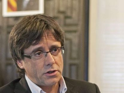 Eel alcalde de Girona y presidente de la Asociaci&oacute;n de Municipios por la Independencia (AMI), Carles Puigdemont.