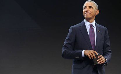 Barack Obama, durante una conferencia en la fundaci&oacute;n Gates.