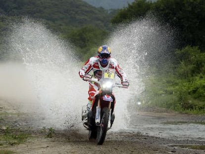 Barreda durante la tercera etapa del Dakar. 