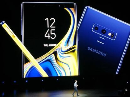 Momento de la presentaci&oacute;n del Galaxy Note 9.
 