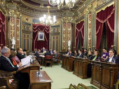 Imagen de la sesi&oacute;n ordinaria del pleno del Ayuntamiento de Bilbao.