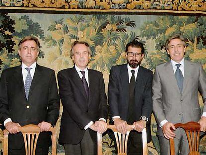 Los hermanos Eugenio, Javier, Álvaro y Martín Sánchez-Ramade.