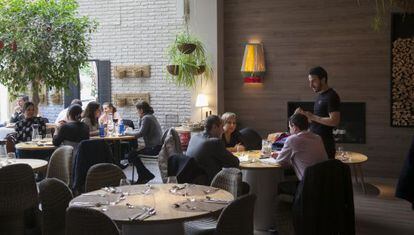 Comedor del restaurante Nest, en Madrid.