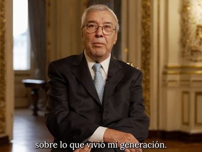 Fotograma del video distribuido por el gobierno de Javier Milei el 24 de marzo 2024.