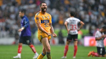 El futbolista francés André-Pierre Gignac, durante las semifinales entre los Tigres y el Monterrey.