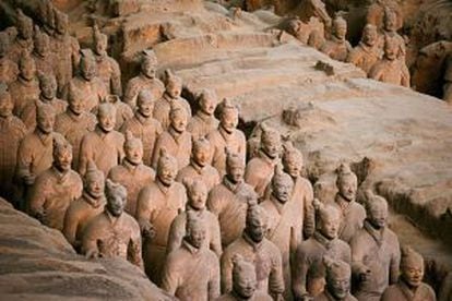 El ejército de guerreros de terracota, en la ciudad de Xi'an (China).