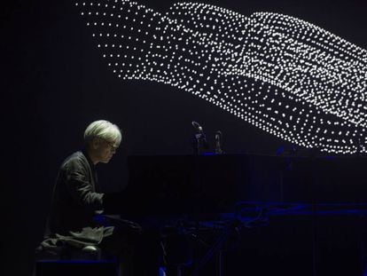 Sakamoto, durante el concierto de clausura del Sónar en el Teatre Grec.