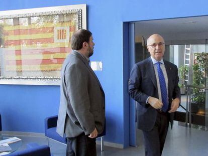 Duran y Junqueras, en la reunión que mantuvieron en diciembre 2013