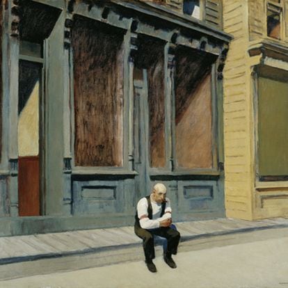 <i>Domingo</i> (1926), de Edward Hopper.