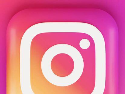 Log Instagram fondo rosa