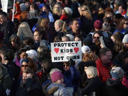 Manifestación March For Our Lives contra la violencia armada en Washington, DC, EEUU