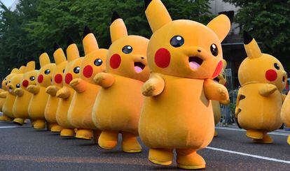 Acto publicitario de Pikachu, una de las animaciones más populares de Pokémon en Yokohama