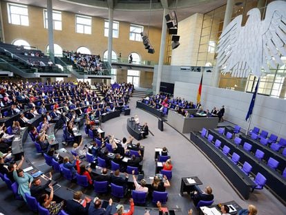 Una vista de la cámara baja del parlamento alemán (Berlín).