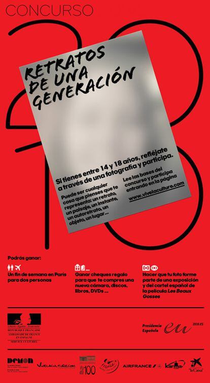 Cartel del concurso '2010, Retratos de una generación'