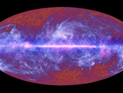 El observatorio espacial Planck, de la Agencia Europea del Espacio (ESA), ha captado el universo primitivo, la radiación de fondo de microondas emitida cuando el cosmos tenía unos 380.000 años.