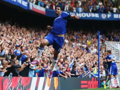 Diego Costa celebra su segundo gol. 