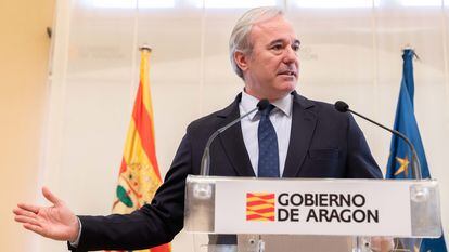 El presidente del Gobierno de Aragón, Jorge Azcón