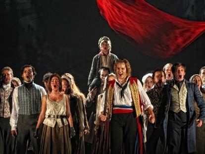 Un momento del musical 'Los miserables', en Madrid.