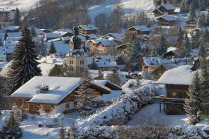 El pueblo de Megéve, centro de la estación de esquí del mismo nombre en la Alta Saboya francesa.