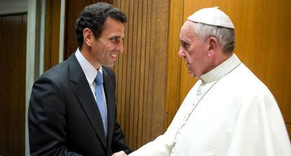 Encuentro entre Capriles y el Papa.