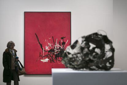 Aspecto de la exposici&oacute;n doble en la T&agrave;pies. MASSIMILIANO MINOCRI