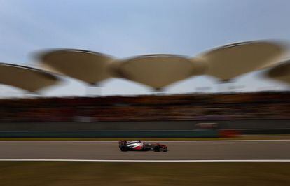 Button en el circuito de Shanghai.