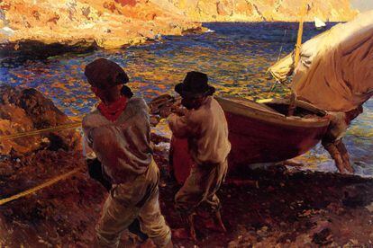 'Fin de jornada' (1900), el óleo pintado en Jávea por Joaquín Sorolla que la familia desea vender y que se expone en la National Gallery. 