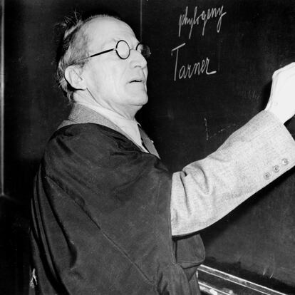 El físico Erwin Schrödinger fotografiado en 1950.