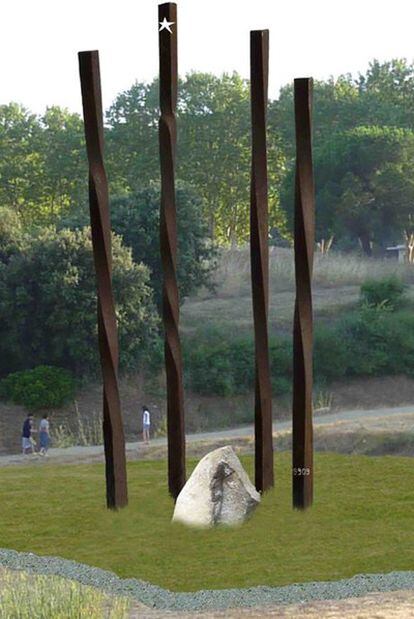 La plataforma Aplec Independentista quiere recordar el hecho cada año y está previsto descubrir un monumento conmemorativo. En la foto, una imagen virtual del monumento, creado por Jaume Rodri.