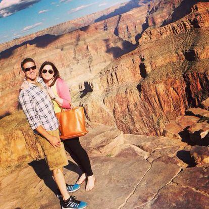 Brittany Maynard con su marido en el Gran Cañón.