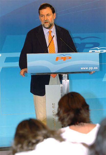 Mariano Rajoy, anoche, opina sobre el resultado del referéndum.