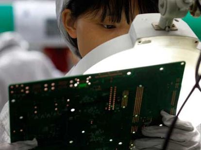 Imagen de archivo de la factoría Foxconn, en China.