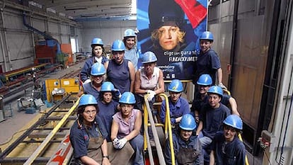 Trabajadoras del metal de la empresa Modultec, en 2019.