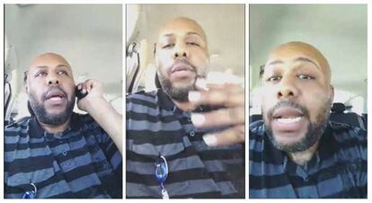 Fotogrames del vídeo en directe en què l'agressor confessava el seu crim.