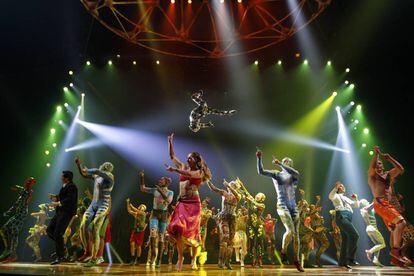 Un momento del espectáculo 'Totem', del Cirque du Soleil, en Madrid.