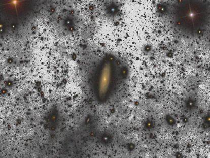 Halo de aproximadamente cuatro mil millones de estrellas alrededor de la galaxia UGC00180.
