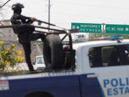 Un retén policiaco en el Estado de Tamaulipas, en una imagen de archivo.