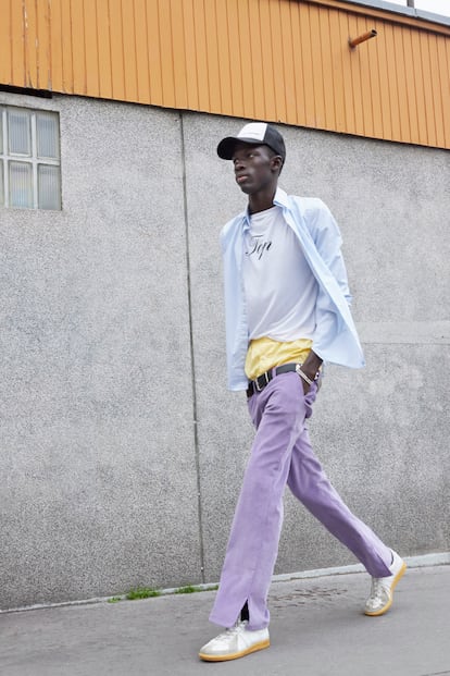 Un 'look' de 'Enfant Terrible', la colección presentada por Alled-Martinez durante la semana de la moda de hombre de París.