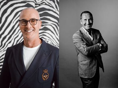 Gianluca Toniolo, CEO operativo de Dolce & Gabbana Beauty (izda.) y el maestro perfumista Olivier Cresp (dcha.)