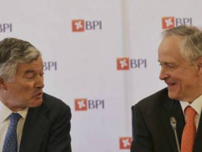 Pablo Forero, a la izquierda, con Fernando Ullrich, máximos ejecutivos del BPI.