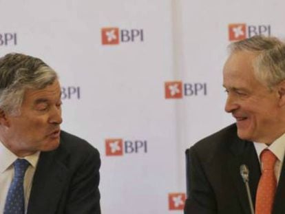 Pablo Forero, a la izquierda, con Fernando Ullrich, máximos ejecutivos del BPI.