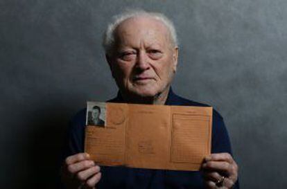Janos Forgacs, de 87 años, superviviente del campo nazi, el 12 de enero.
