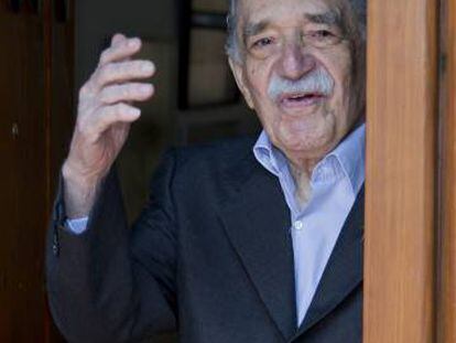 El escritor Gabriel Garc&iacute;a M&aacute;rquez, el 6 de marzo de 2014, en Ciudad de M&eacute;xico, cuando cumpli&oacute; 87 a&ntilde;os.