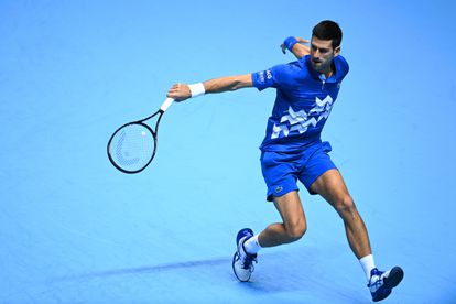 Djokovic, durante el partido contra Zverev en el O2 de Londres.
