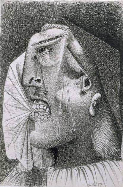 'Cabeza llorando con pañuelo (I)'.