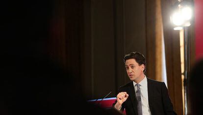 Miliband, durante su discurso sobre inmigraci&oacute;n