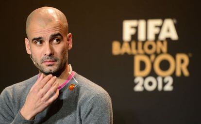 Guardiola, antes de la gala.